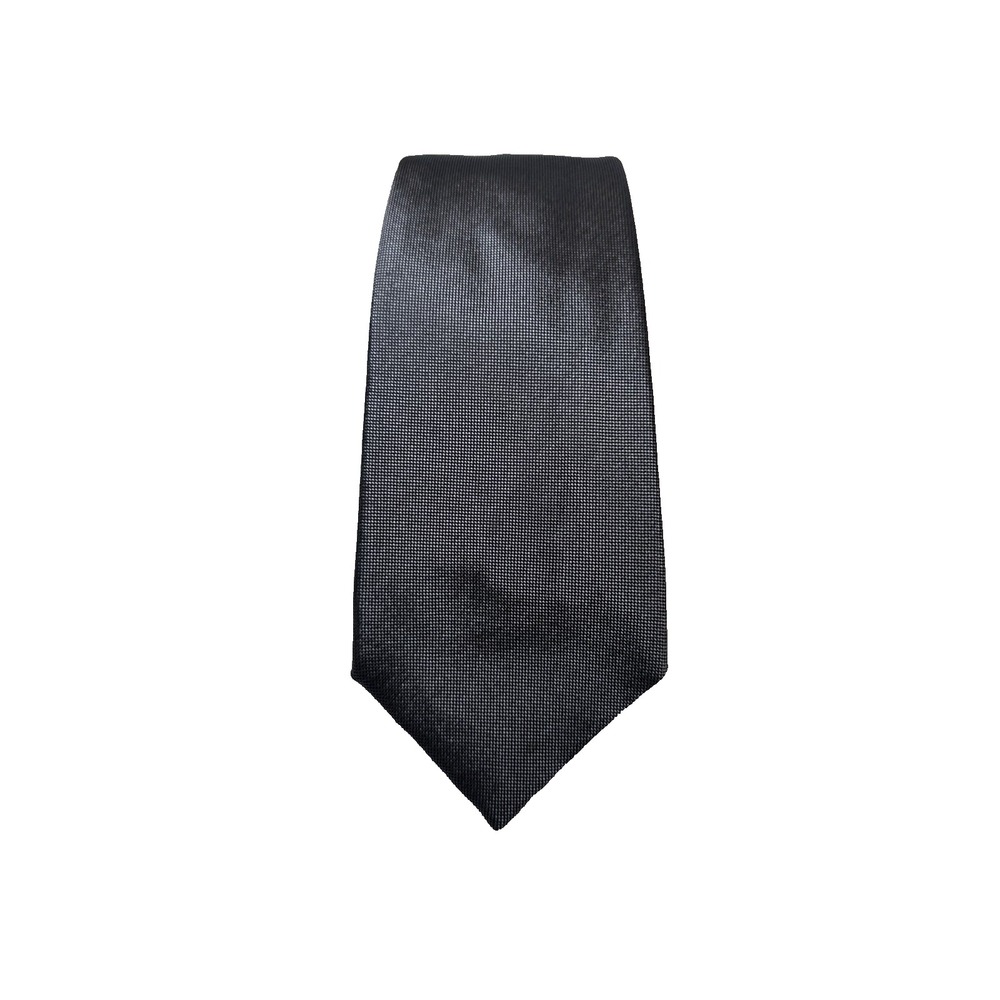 Dolce & Gabbana Grey Textured Tonal Silk Neck Tie Skinny Italy